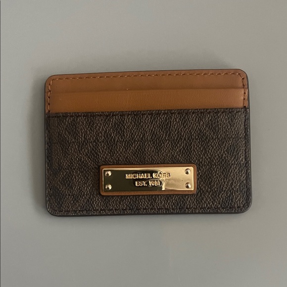 Michael Kors Black and Tan Card Holder - Picture 1 of 1